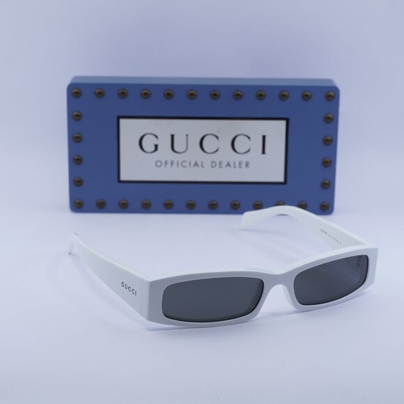 Final Price! Gucci GG1778S 002 White/Grey Sunglasses